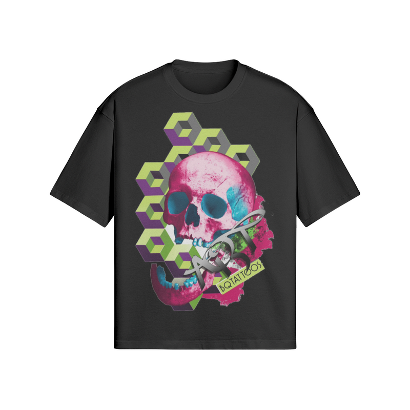 Brandon Quinn Neon Skull & Blue Portrait T-Shirt