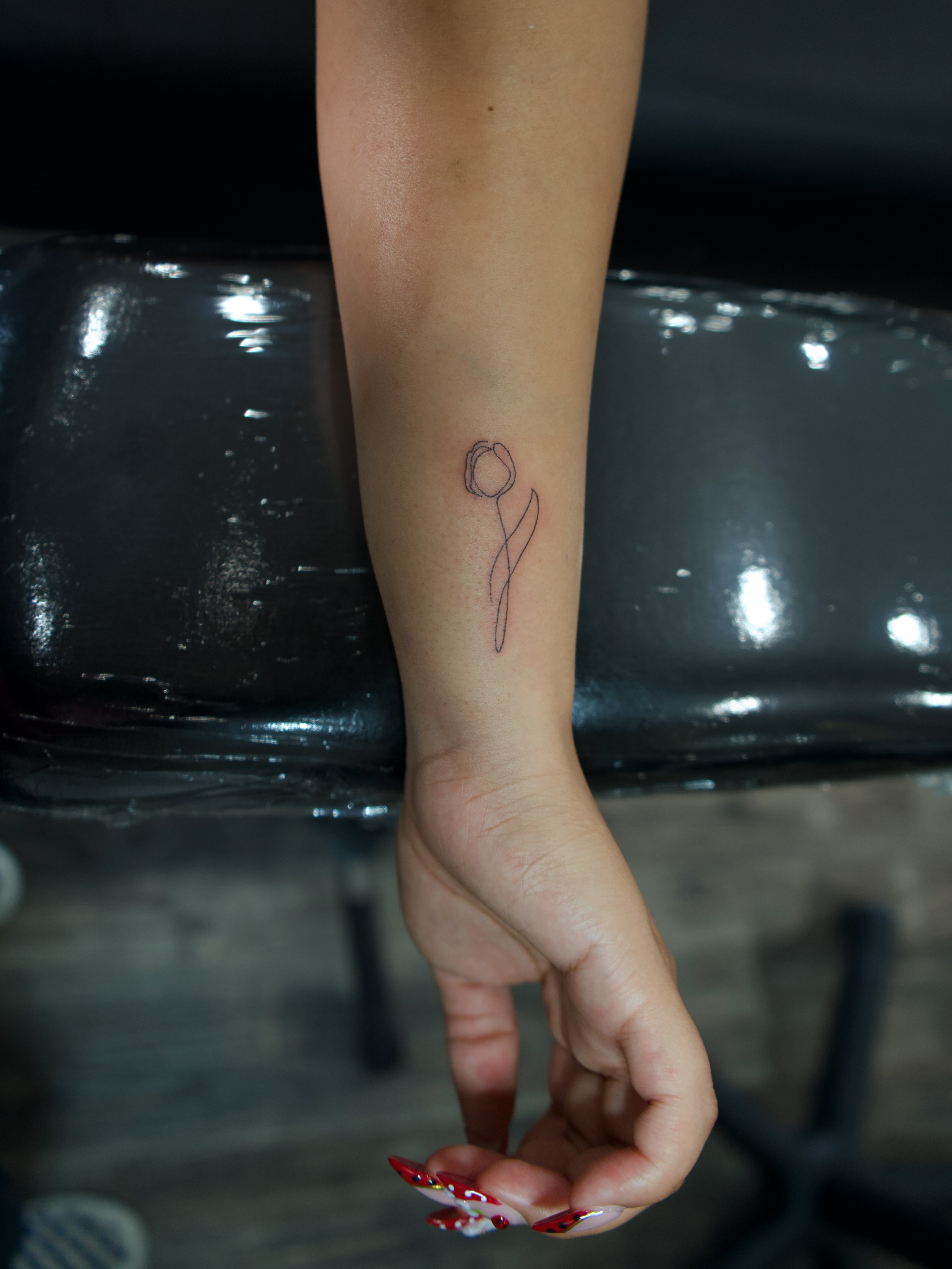 Tulips for spring! — tattoo by Melissa Jergensen, Paramus, New Jersey
