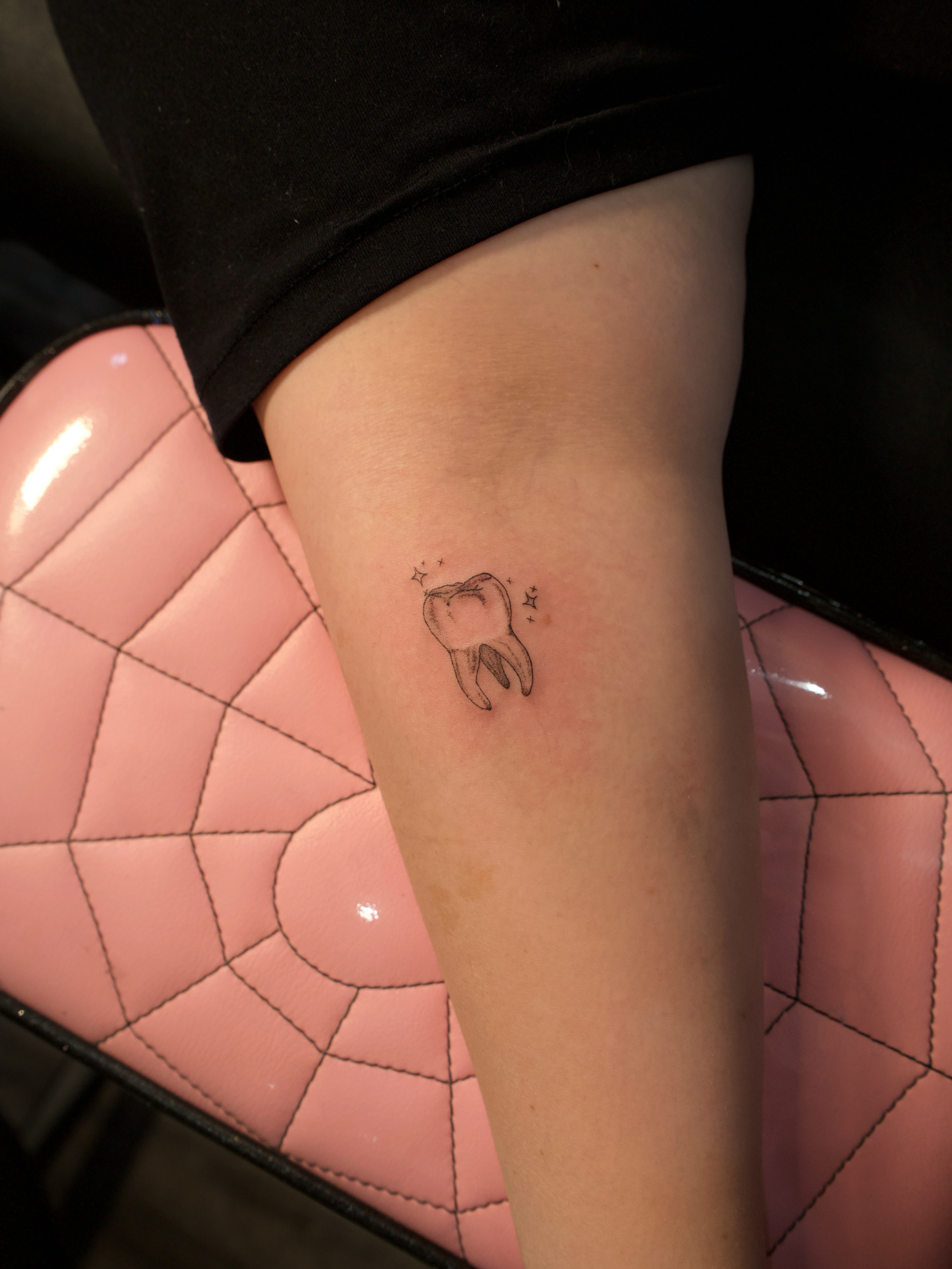 My shiny teeth and me. — tattoo by Melissa Jergensen, Paramus, New Jersey