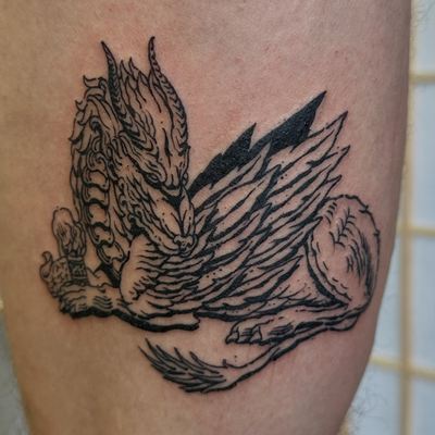keeper of scrolls 
#engraving #woodcut #woodcuttattoo #losangelestattoo #losange… — tattoo by Mateo Pardo, Los Angeles, California