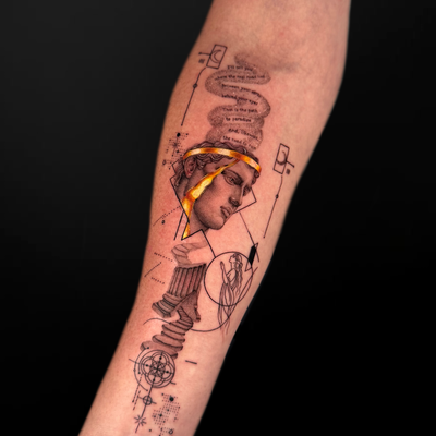 ➕ o r p h e u s➕ 
.
.
.
.
.
.
.
.
.
.
.
.
.
.
.
@hustlebutterdeluxe @hustlebutte… — tattoo by Ilkim Koc, New York, New York