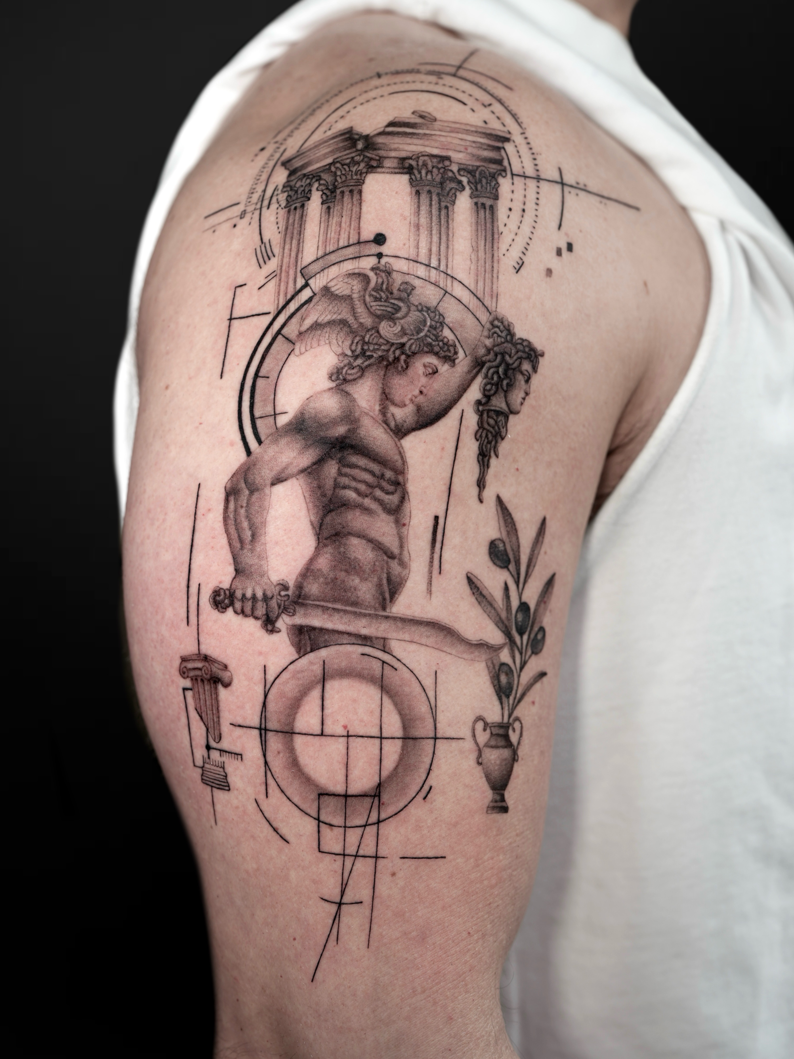 ➕ d e m i g o d ➕ 
.
.
.
.
.
.
.
.
.
.
.
.
.
.
.
@hustlebutterdeluxe @hustlebutt… — tattoo by Ilkim Koc, New York, New York