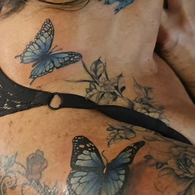 #butterflytattoo #tattoosofinstagram #tattooartist #smokenink #mysticlotustattoo… — tattoo by Matt McGinnis, Tempe, AZ