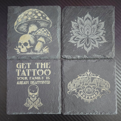 New coasters for the studio from the fam over at @thecactuscrewaz Thanks again g… — tattoo by Matt McGinnis, Tempe, AZ