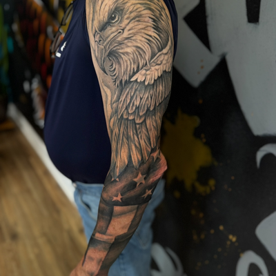 Second session to this outer sleeve!
Dm or call the shop and let’s start working… — tattoo by Anthony Kessinger, Front Royal, Virginia