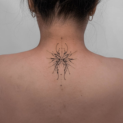 had so much fun doing this pretty cybersig inspired piece 🖤

#cybersigilism #fi… — tattoo by Ariane  McDonald, Los Angeles, California