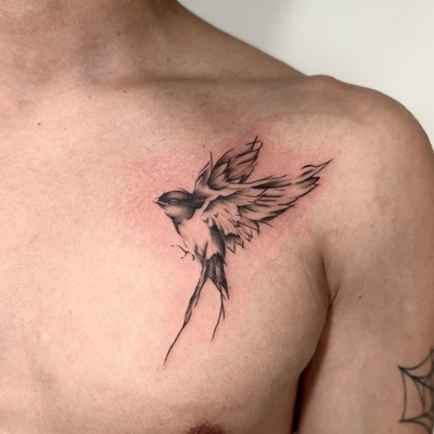 -Sketch style swallow-

Thank you @makimasaaki for your trust and first client a… — tattoo by Shino Nakamoto, Los Angeles, California