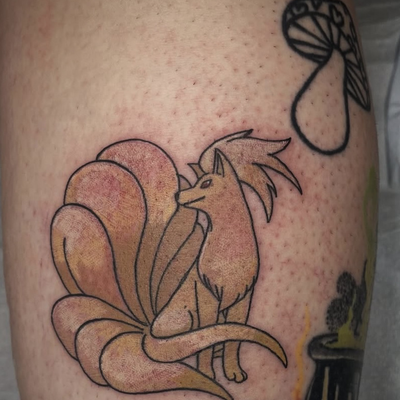 nine tails pokemon color. anime tattoo Done at Pretty Things PVD
For consultatio… — tattoo by Corinne Clapper, Providence, Rhode Island