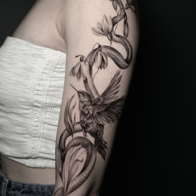 Post by dgtattoo.art on Inker — tattoo by Damla Gunaydin, San Francisco, California