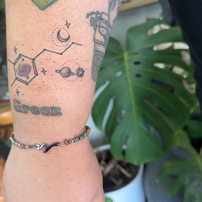 A very DOPE tattoo for @rahnedrop 

#dopamine #constellationtattoo #galaxytattoo… — tattoo by Chelsea  Dagger, Orange, California