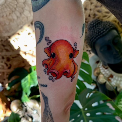 Dumbo octopus for @justmejulie_p 

Booking October-December 

#octopustattoo #du… — tattoo by Chelsea  Dagger, Orange, California