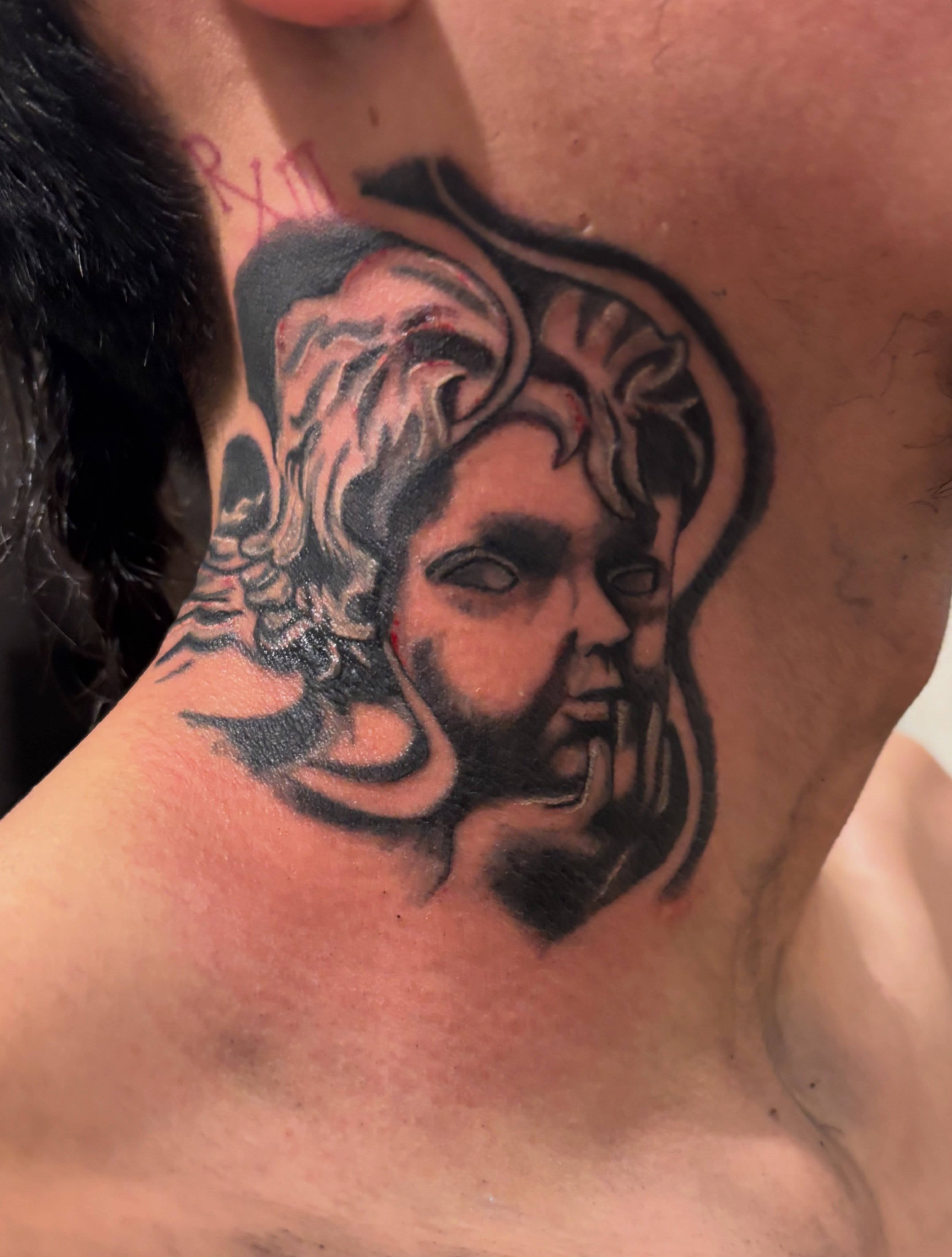 Did what I could to this piece I did a few years back when I was more inexperien… — tattoo by Purz One, El Centro, California