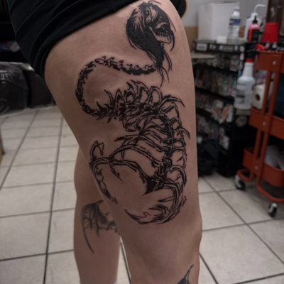 #attackontitan is pretty cool

If you F’s with this tattoo hit that re-share jaw… — tattoo by Paulie Smith, Fairless Hills, Pennsylvania