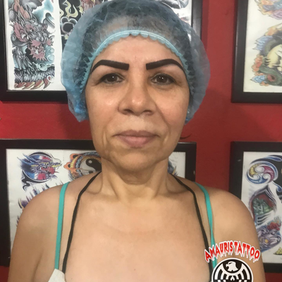 Las cejas tatuadas colór marrón café oscuro para citas y cotización al WhatsApp … — tattoo by Amauris Taveras, la Vega R.D 🇩🇴, La Vega 