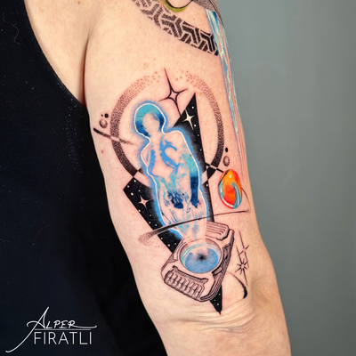 A Halo inspired videgame tattoo… 🥰
.
.
.
#videogame #halo #cortana — tattoo by Alper FIRATLI, Los Angeles, California