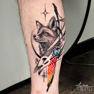 Curious by Nature
Not every flash design stays the same.
This fox started from o… — tattoo by Alper FIRATLI, Santa Monica, CA