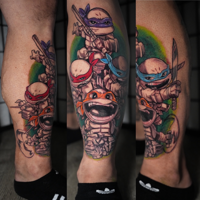 Cowabunga energy with a darker edge 🐢💥
This Ninja Turtle piece mixes smooth bl… — tattoo by Heather Baldwin, Aiea , Hawaii 