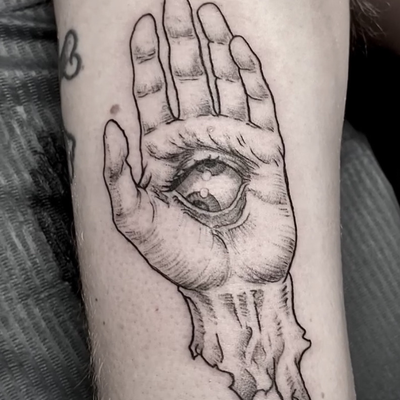 i don’t even know what this is but, it’s rad. — tattoo by Sam Robichaud, Los Angeles, California
