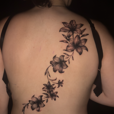 took me 5 hours, located in Glendale inkSquad, ig- neli__villagrana fo book — tattoo by Neli Villagrana