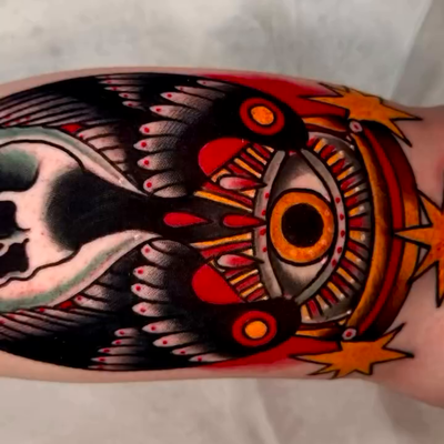 Tattoos that hit harder than a quick scroll. This piece is all about time, aware… — tattoo by Josh Hall, Dallas, Texas