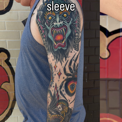 Trust the vision.
Two years healed on this sleeve. 
This is what happens when tr… — tattoo by Josh Hall, Dallas, Texas