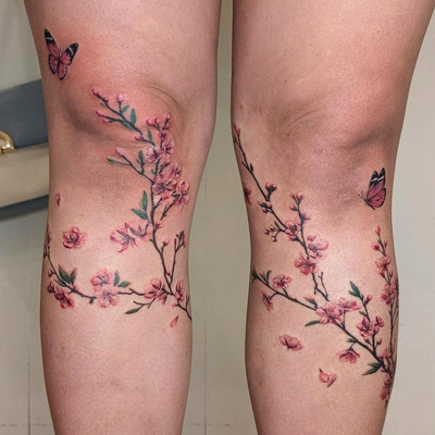Scars covered up! First tattoo for Rose. She was so nervous when she first came … — tattoo by Janel Petch, Eagle Rock, CA