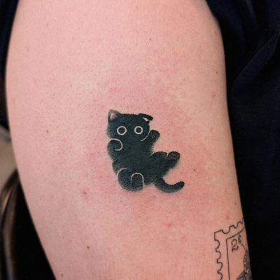A kitty portrait kind of week :3
This cat here is Gotham and he's got a floppy e… — tattoo by Janel Petch, Eagle Rock, CA