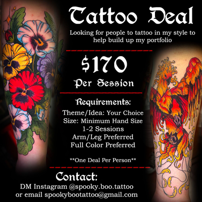 Revamp on my tattoo deal! 
The images are examples of previous tattoo deal clien… — tattoo by Danni Munoz, Los Angeles, California