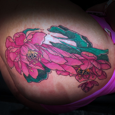 My favorite tattoo from Lake Tahoe Tattoo Convention! — tattoo by Danni Munoz, Los Angeles, California