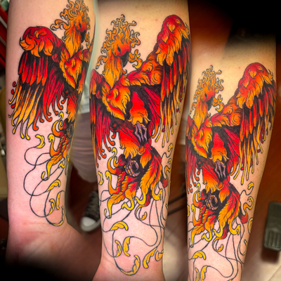 Pheonix on the forearm for my friend Harout!!
Love me some vibrant colors!
#colo… — tattoo by Danni Munoz, Los Angeles, California