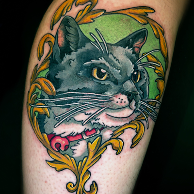 Completed this lovely pet portrait for the ever wonderful Damian! 
Let me help y… — tattoo by Danni Munoz, Los Angeles, California