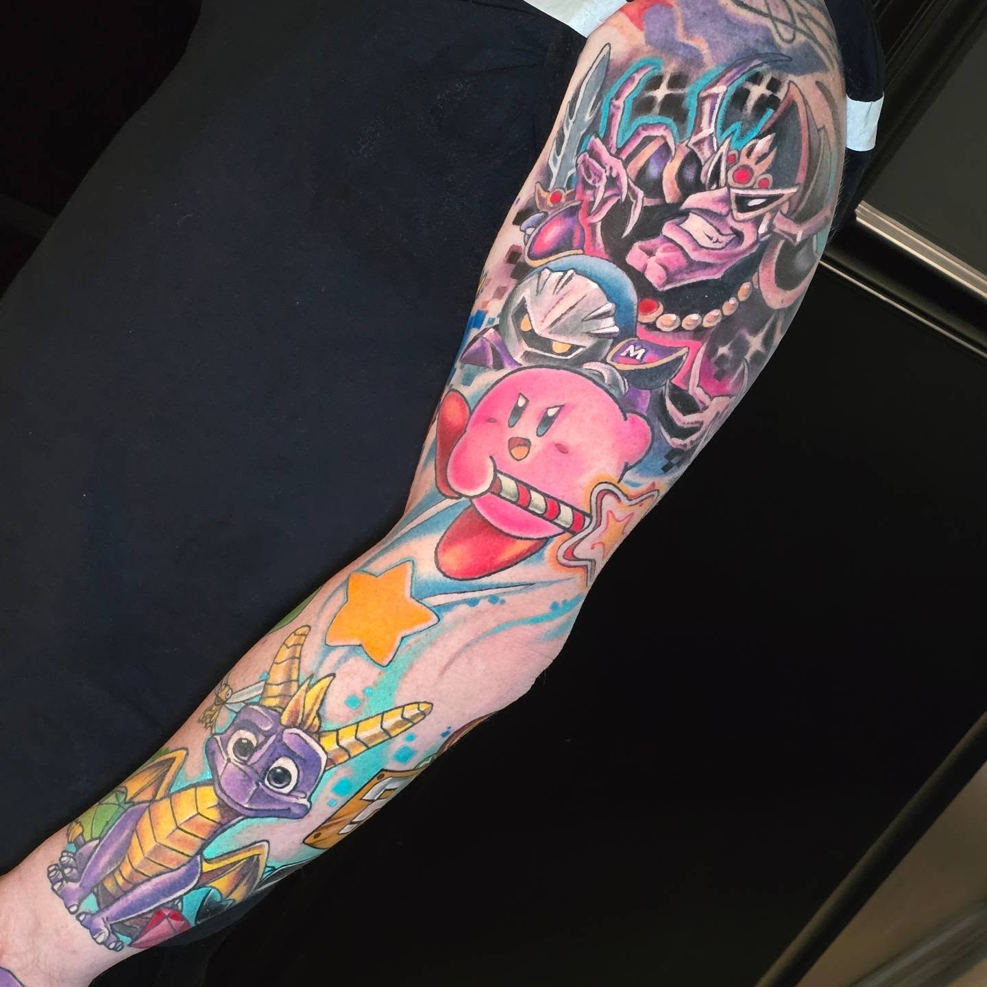 Day 2 Video Game Sleeve

Made with @industryinksusa @blastedtattoocare 

#colort… — tattoo by Barbie Lavon, Troy, Michigan
