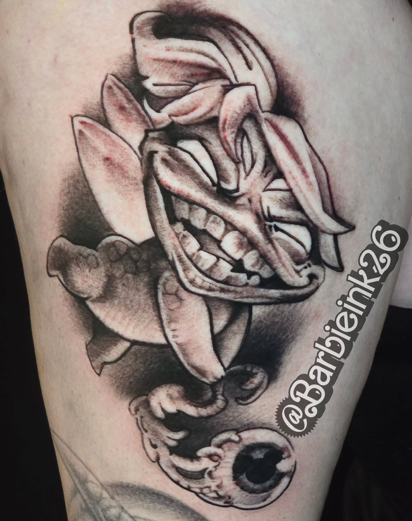 Tooth Fairy
From my original flash
We'll add a biomech frame around her next tim… — tattoo by Barbie Lavon, Troy, Michigan