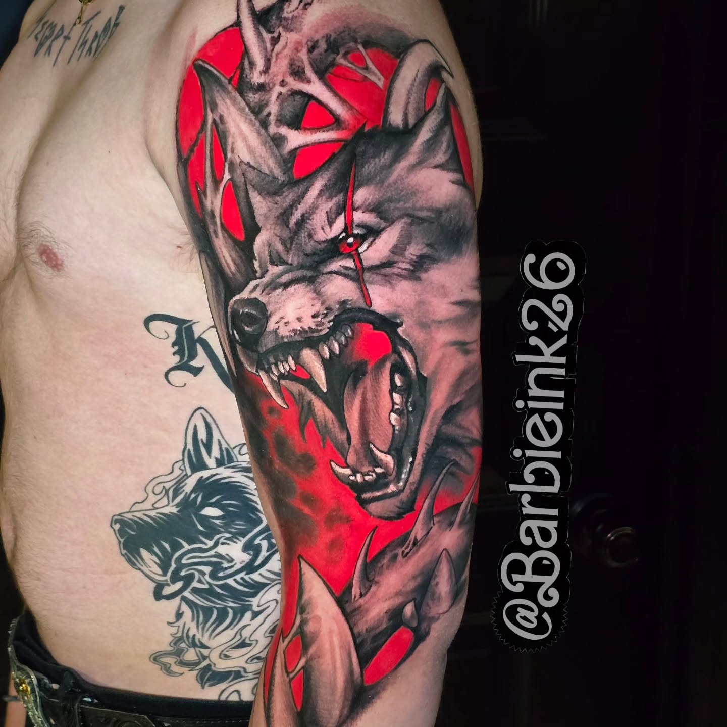 Bio-org puppy 
Proudly made with @industryinksusa @blastedtattoocare 

#biomech … — tattoo by Barbie Lavon, Troy, Michigan