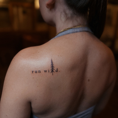 run wi🌲d. 
#tattoo #runwild — tattoo by Yana Liner, Culver City, California