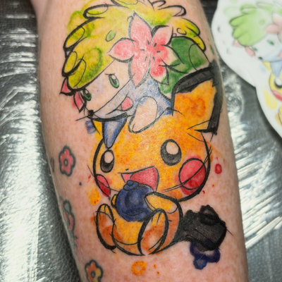 this might be my favorite watercolor tattoo i’ve ever done !! i had so much fun … — tattoo by Arika Amricachi, colton, CALIFORNIA
