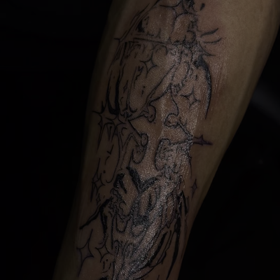 first cybersigilism piece ! — tattoo by Jenallice Alers, Hartford, Connecticut