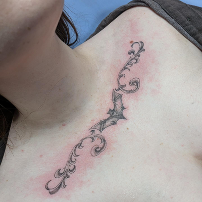 Look how gorgeous this piece turned out!! 🦇✨

What are you considering for your… — tattoo by Makayla Wallace, Shreveport, Louisiana