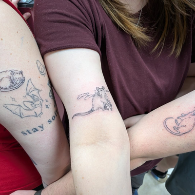I had the absolute honor of tattooing these three friends!  Not to mention these… — tattoo by Makayla Wallace, Shreveport, Louisiana