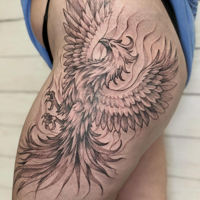 🐦‍🔥🐦‍🔥My books are open for July in Arizona!
I will be working following dat… — tattoo by Diana Muresan, Phoenix, Arizona