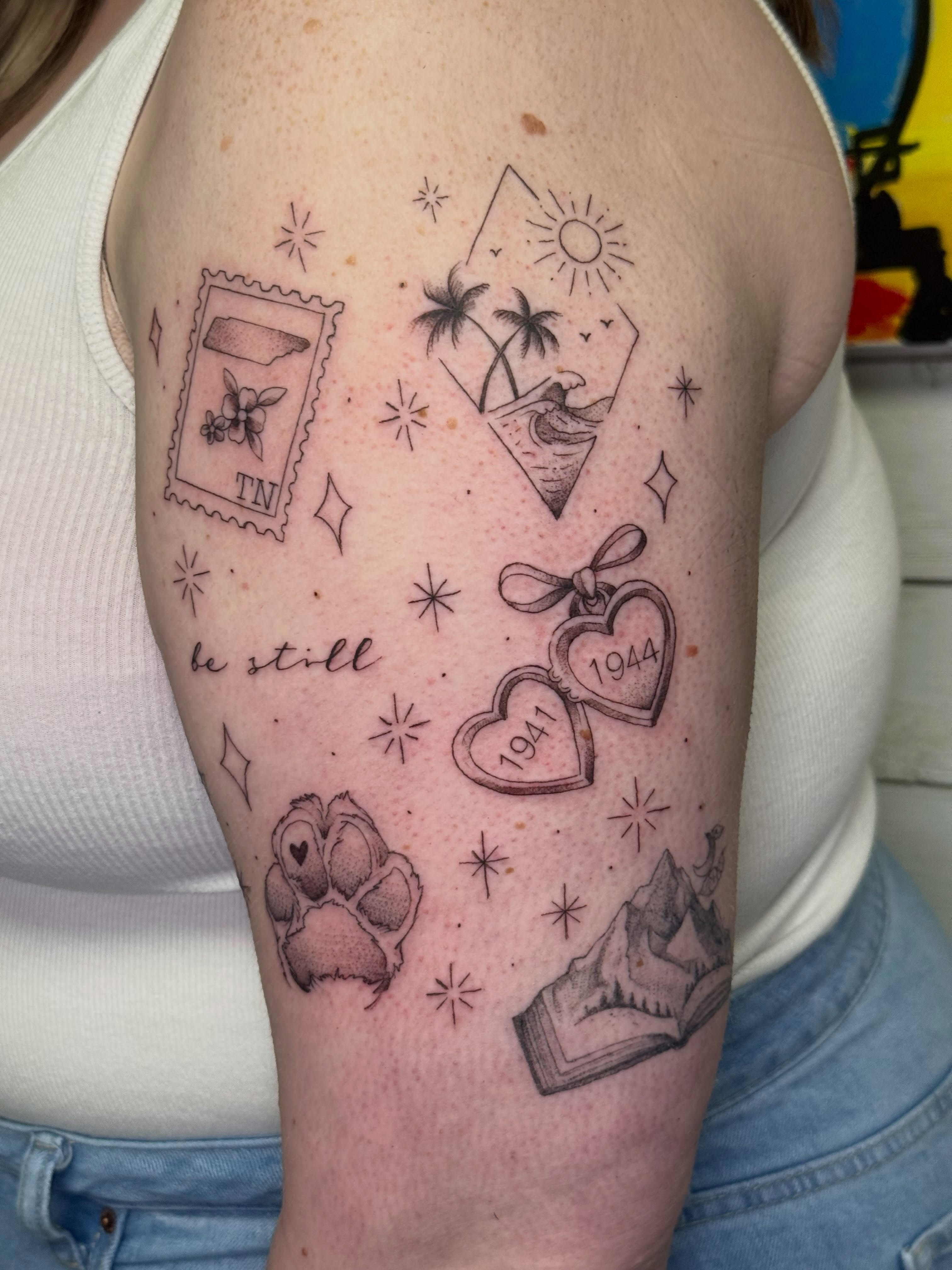 Tiny and line work tattoos! I still have July 17th, 27th and 29th open this mont… — tattoo by Diana Muresan, Phoenix, Arizona