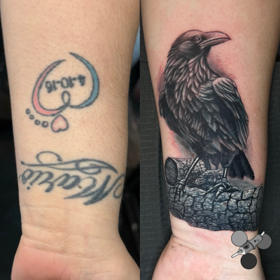 Cover-up from This last weekend!! Send me your next crazy cover up and bring new… — tattoo by Luis Belloso, Whittier, California