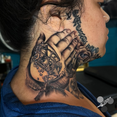 Memorial tattoo for my clients other half. Was an honor to be trusted with such … — tattoo by Luis Belloso, Whittier, California