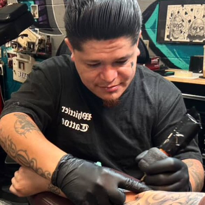 Humble Wednesday. From my first two tattoos in 2017 to my in home studio and hou… — tattoo by Luis Belloso, Whittier, California