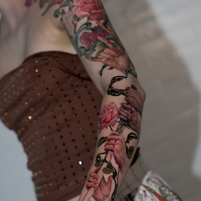 Some sleeve I work on.
work in progress — tattoo by Sagdiana  Kashaeva, Boston, Massachusetts