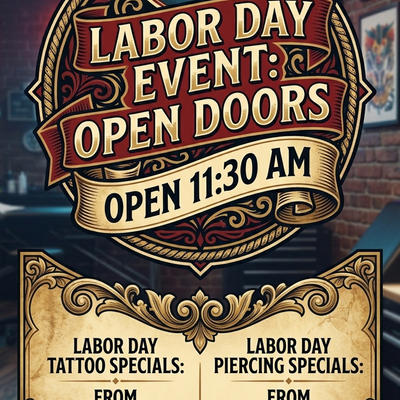 Celebrate Labor Day with the crew at Dr. Tattoo Studio (Est. 2003). We are openi… — tattoo by Hugo Mayen, Garden Grove, California