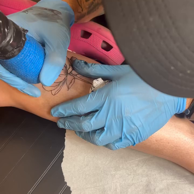 Still at it.. using a @wormhole.tattoo machine😎 #tattoos #tattooapprentice #tat… — tattoo by Jeremiah Rolon, Gilbertsville, Pennsylvania