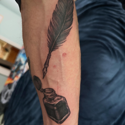 #blackandgreytattoo #michigantattooartist #tattoos #allegoryink — tattoo by Jacob Anderson, Battle Creek, Michigan