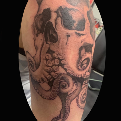 #blackandgreytattoo #michigantattooartist #tattoos #allegoryink — tattoo by Jacob Anderson, Battle Creek, Michigan