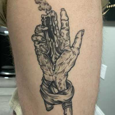 #blackandgreytattoo #michigantattooartist #tattoos #allegoryink — tattoo by Jacob Anderson, Battle Creek, Michigan
